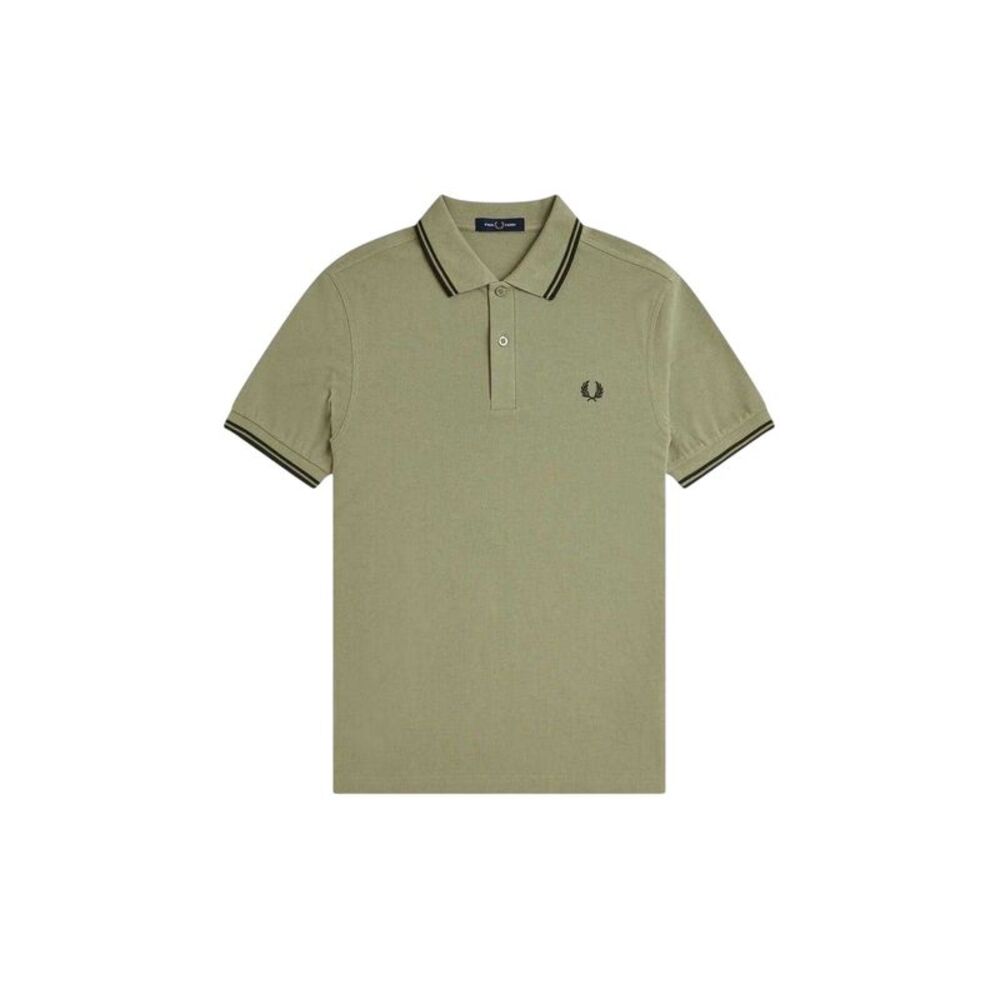 Fred Perry Mens Twin Tip Polo Shirt / Olive